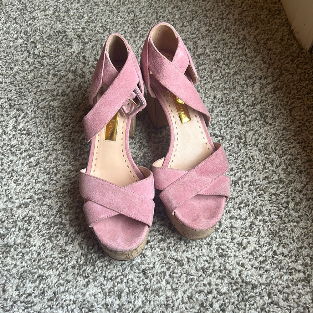 Rupert Sanderson cork block heels